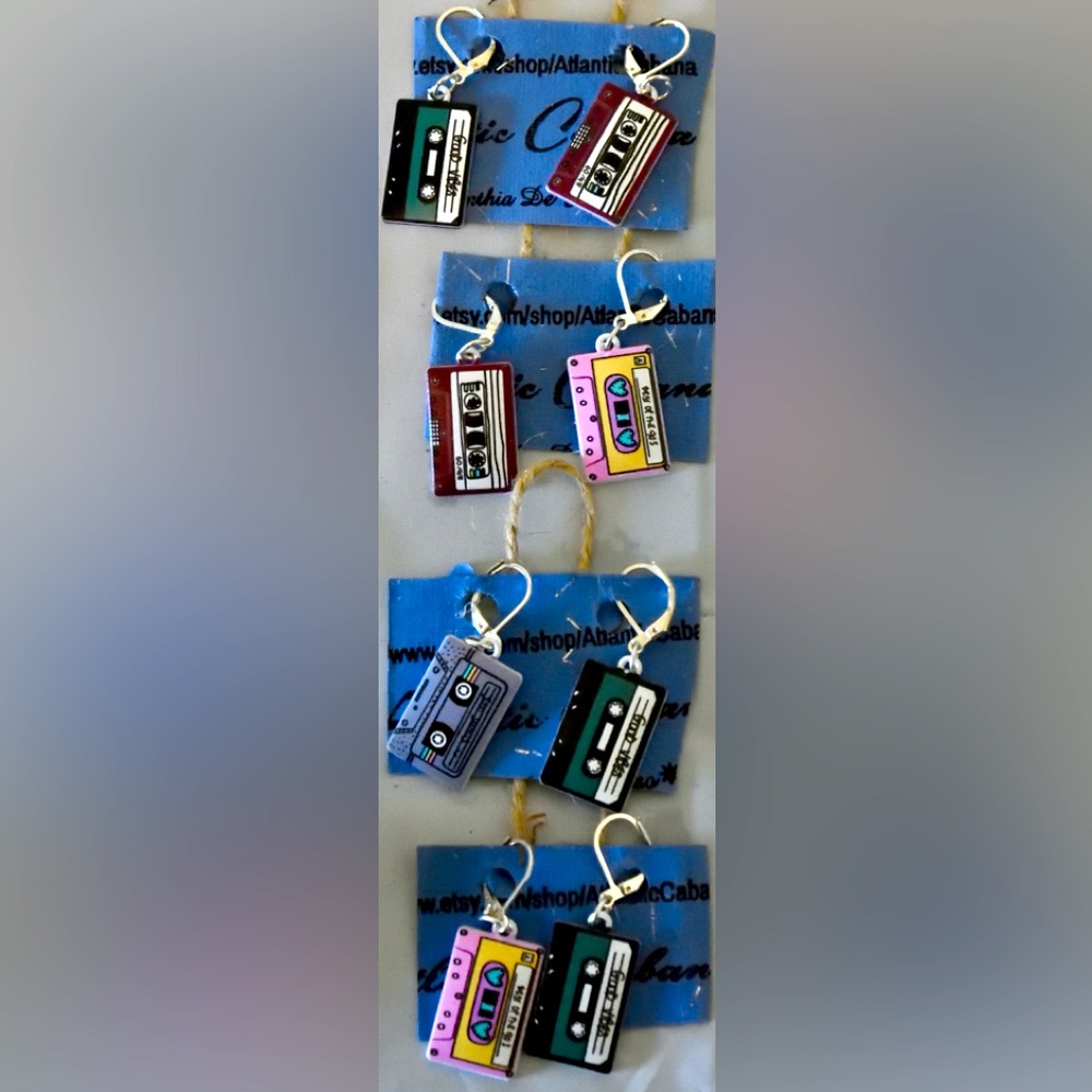 Handmade metal mixtape earrings ❤️😍